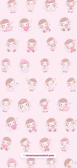 Fondo de pantalla rosa con muchas Rosinas: Rosina por todas partes