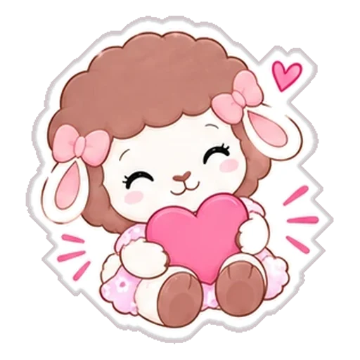 Sticker de Rosina con un corazón