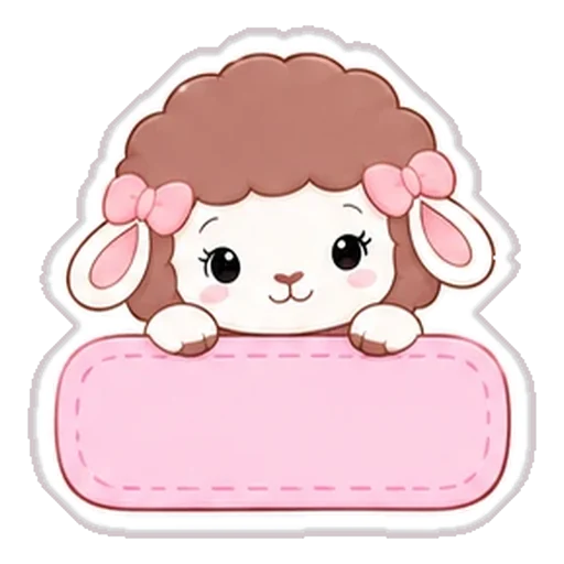 Sticker de Rosina con un cartel para escribir
