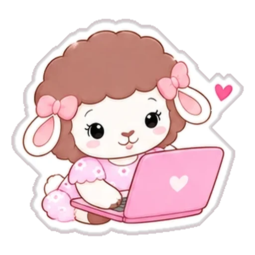 Sticker de Rosina en el computador