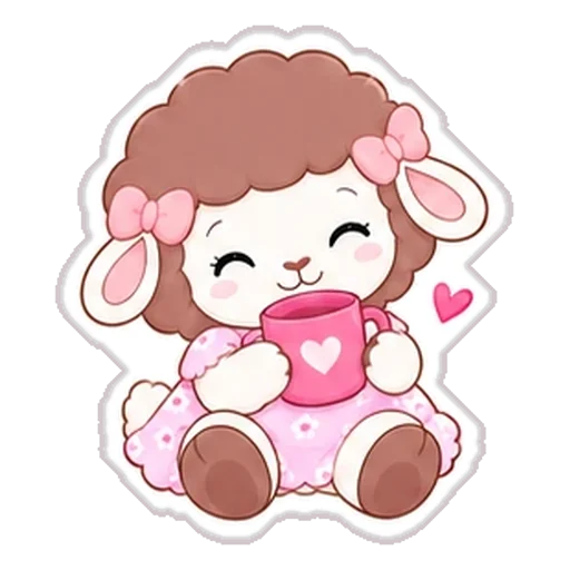 Sticker de Rosina con su café