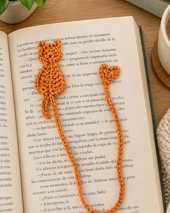 Separador de libros de gato
